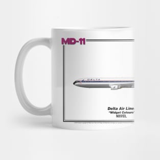 McDonnell Douglas MD-11 - Delta Air Lines "Widget Colours" (Art Print) Mug